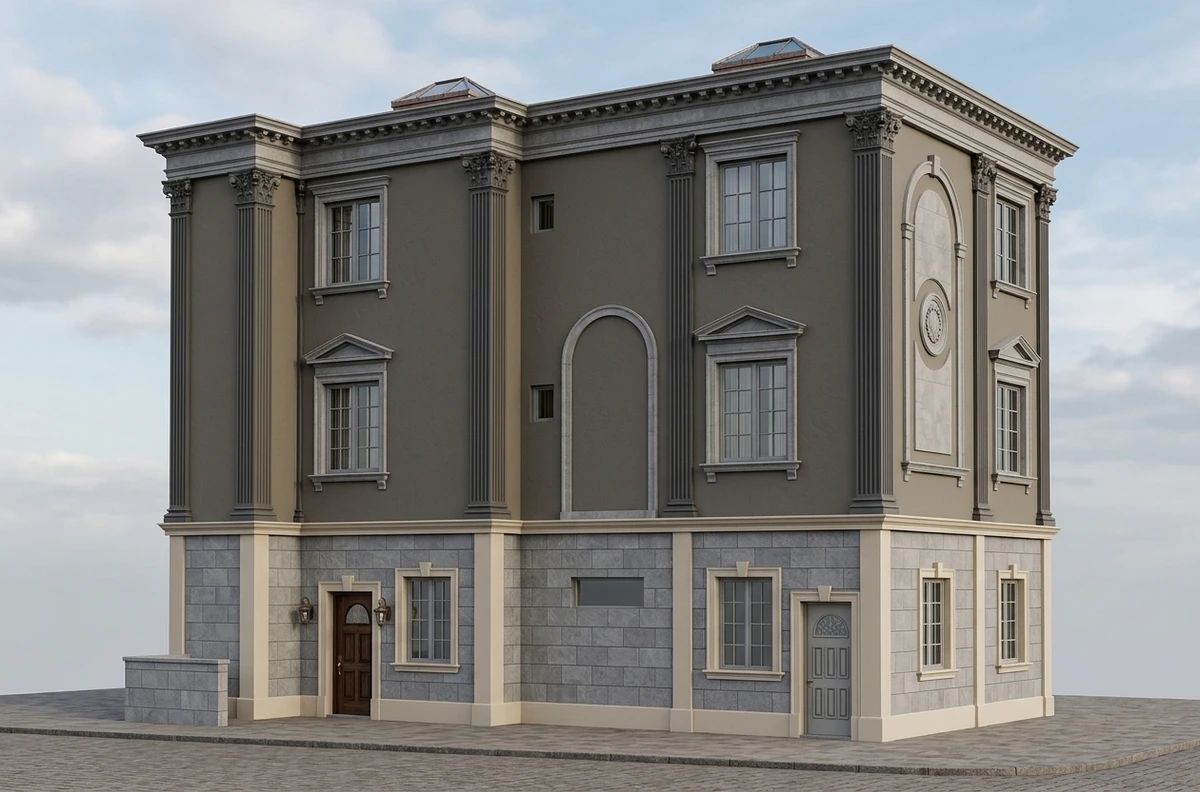 Дизайн фасада в стиле Классический — Фасад от нейросети AI Facade