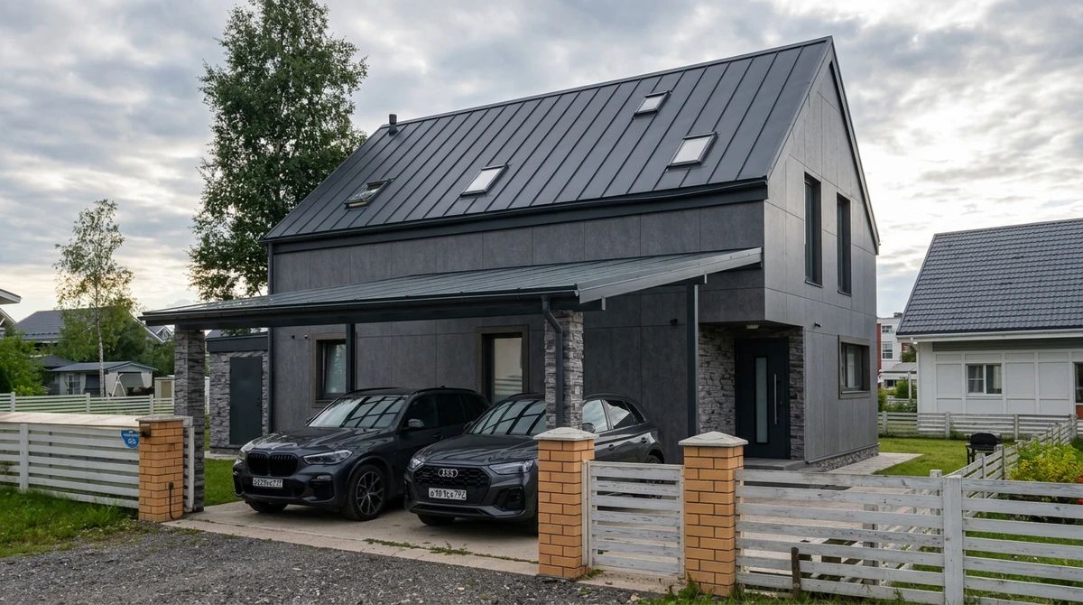 Дизайн фасада в стиле Скандинавский — Фасад от нейросети AI Facade
