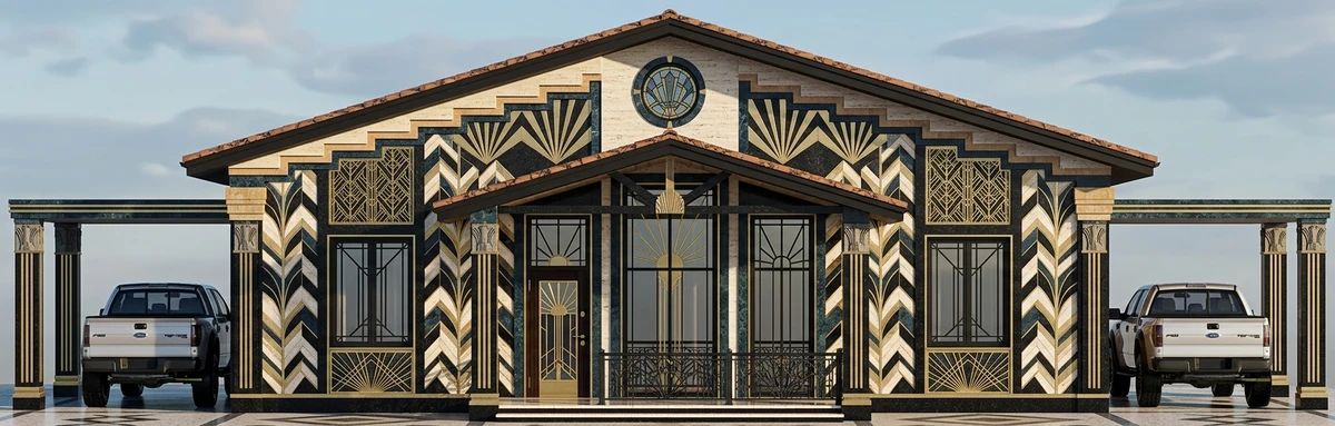 Дизайн фасада в стиле Ар-деко — Фасад от нейросети AI Facade