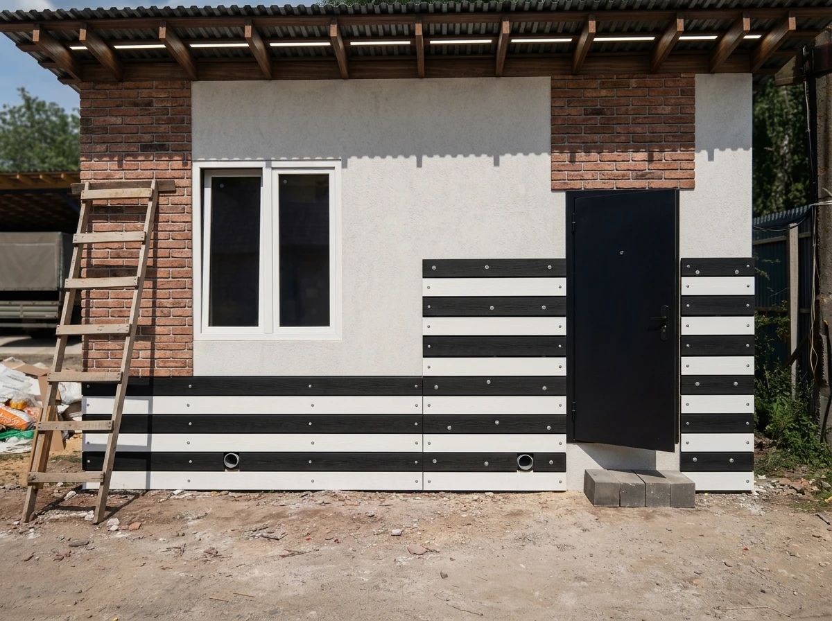 Дизайн фасада в стиле Лофт — Фасад от нейросети AI Facade