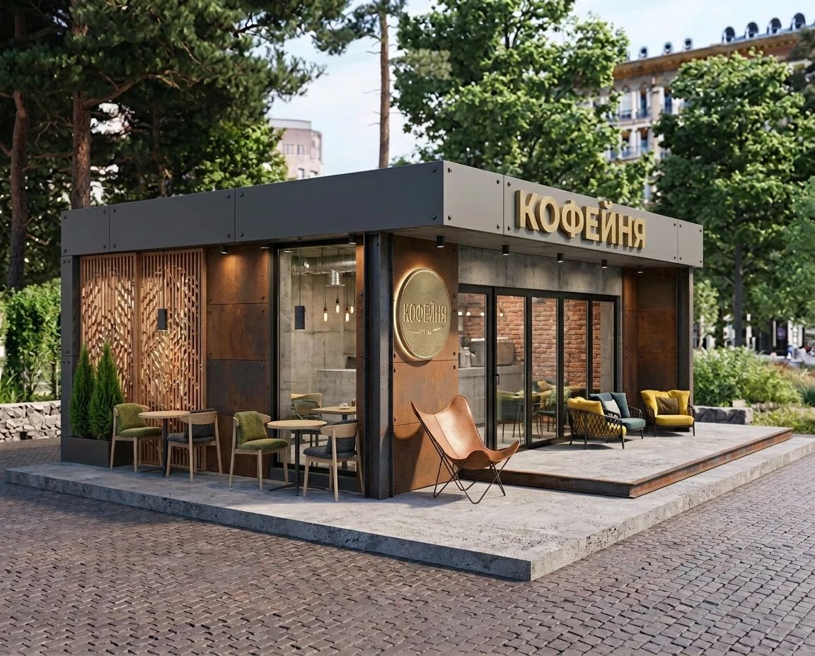 Дизайн фасада в стиле Лофт — Фасад от нейросети AI Facade