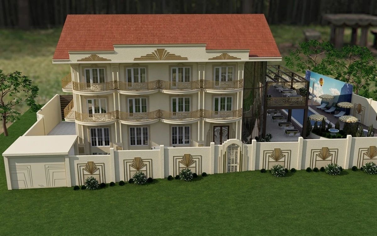Дизайн фасада в стиле Ар-деко — Фасад от нейросети AI Facade