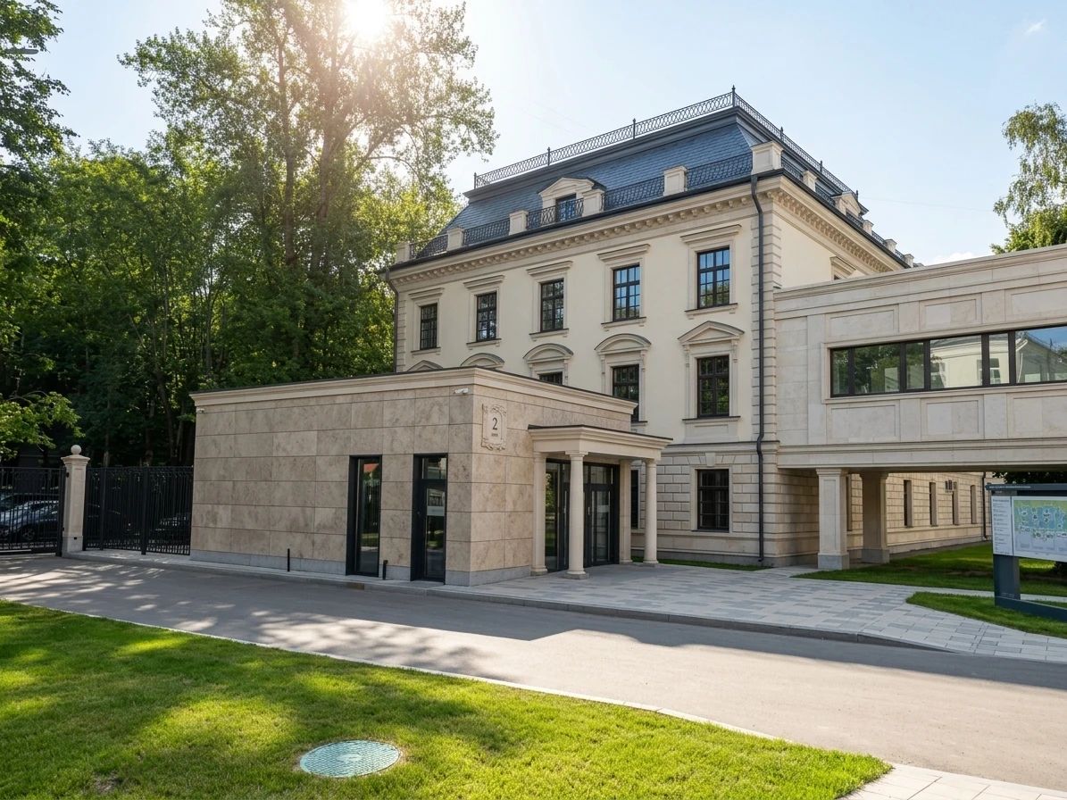 Дизайн фасада в стиле Неоклассика — фото фасада от нейросети AI Facade