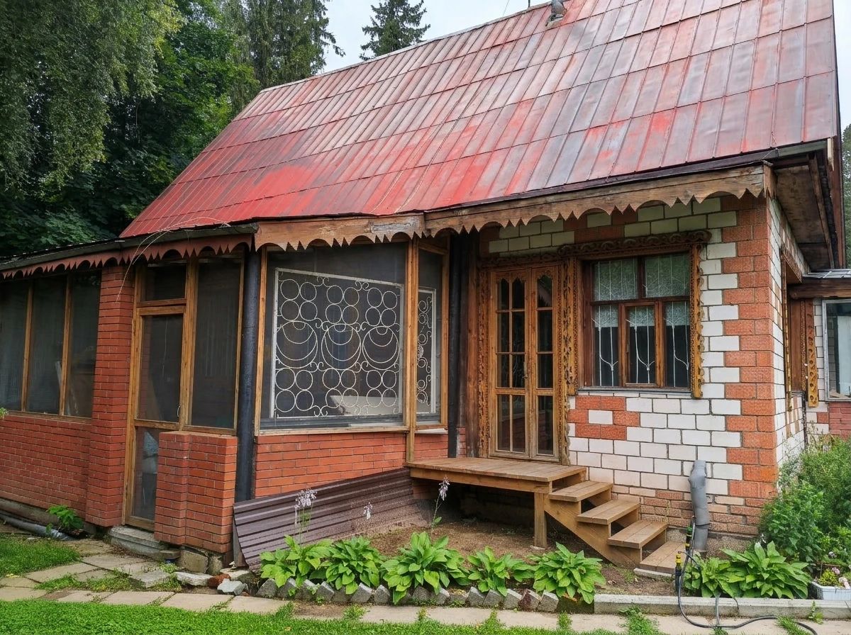Дизайн фасада в стиле Деревенский — фото фасада от нейросети AI Facade