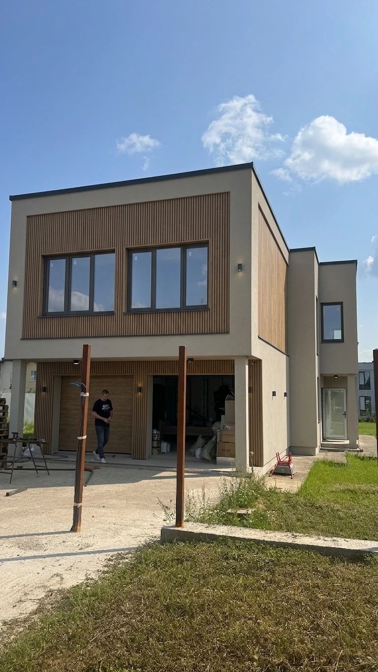 Дизайн фасада в стиле Барнхаус — Фасад от нейросети AI Facade