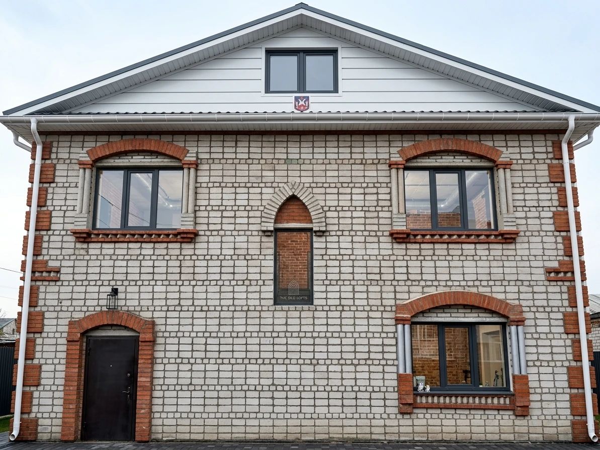 Дизайн фасада в стиле Лофт — Фасад от нейросети AI Facade