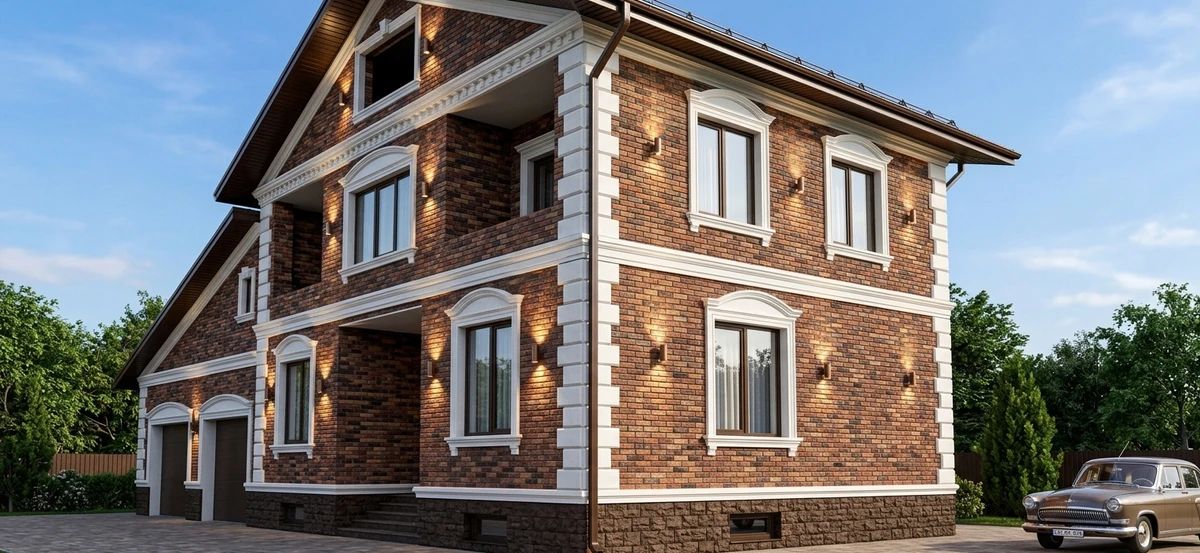 Дизайн фасада в стиле Неоклассика — фото фасада от нейросети AI Facade
