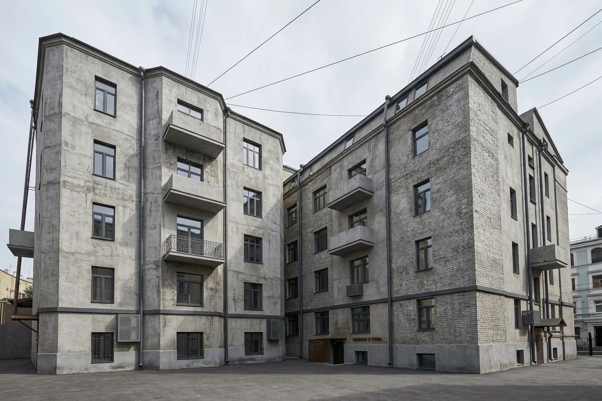 Дизайн фасада в стиле Лофт — Фасад от нейросети AI Facade