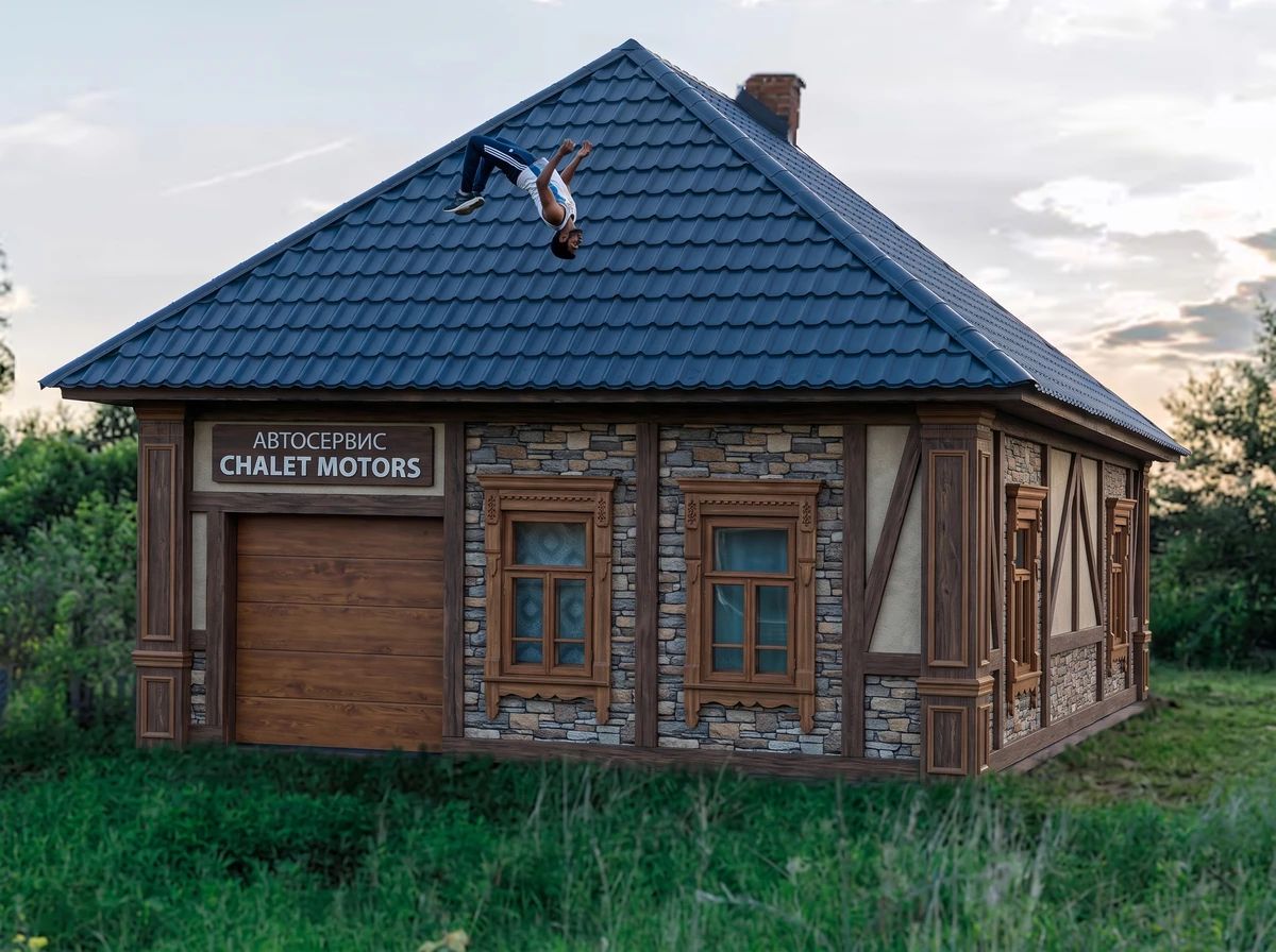 Дизайн фасада в стиле Шале — Фасад от нейросети AI Facade