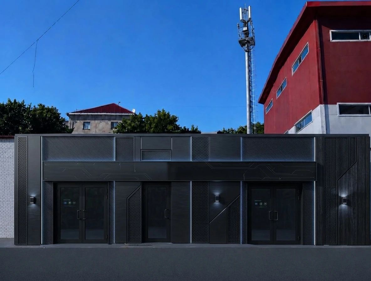 Дизайн фасада в стиле Блэктек — фото фасада от нейросети AI Facade