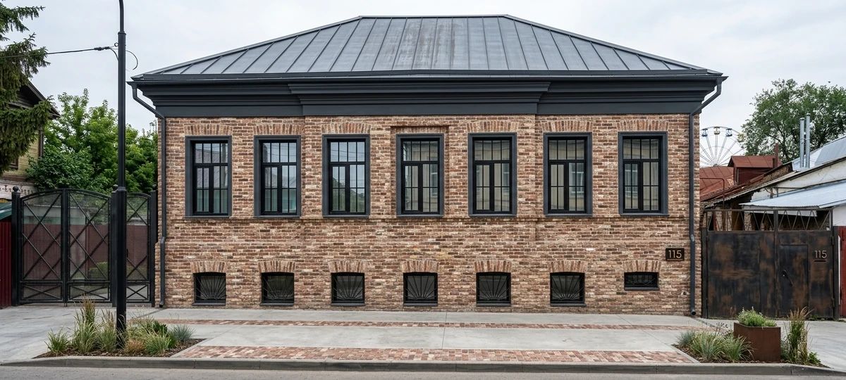 Дизайн фасада в стиле Лофт — Фасад от нейросети AI Facade