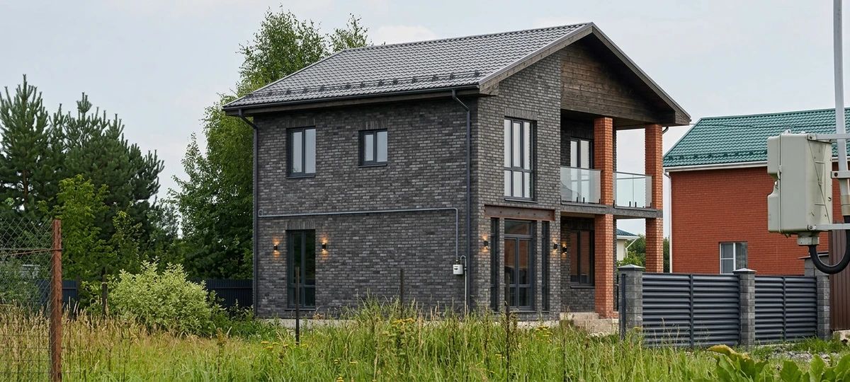 Дизайн фасада в стиле Лофт — Фасад от нейросети AI Facade
