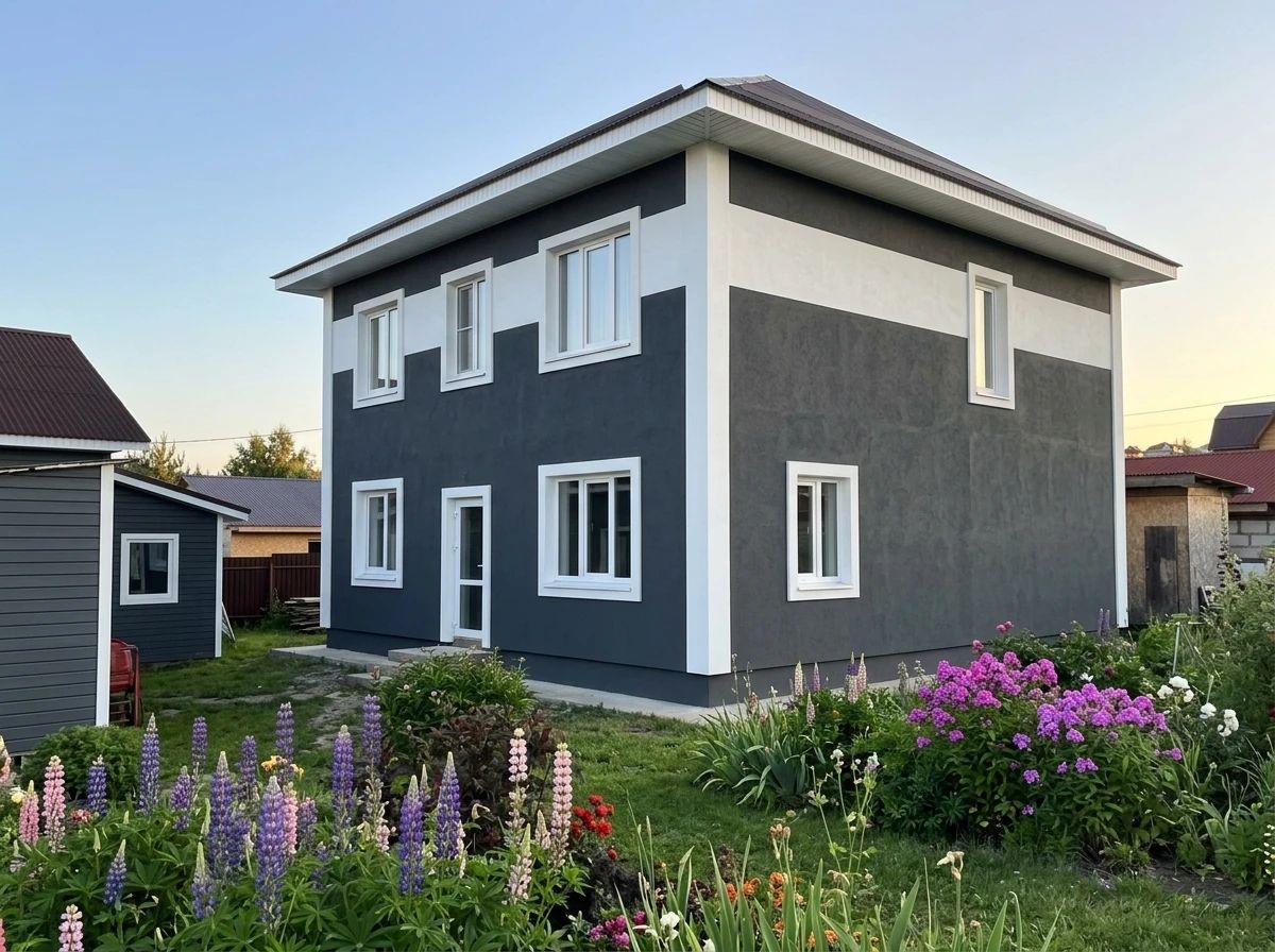 Дизайн фасада в стиле Скандинавский — Фасад от нейросети AI Facade