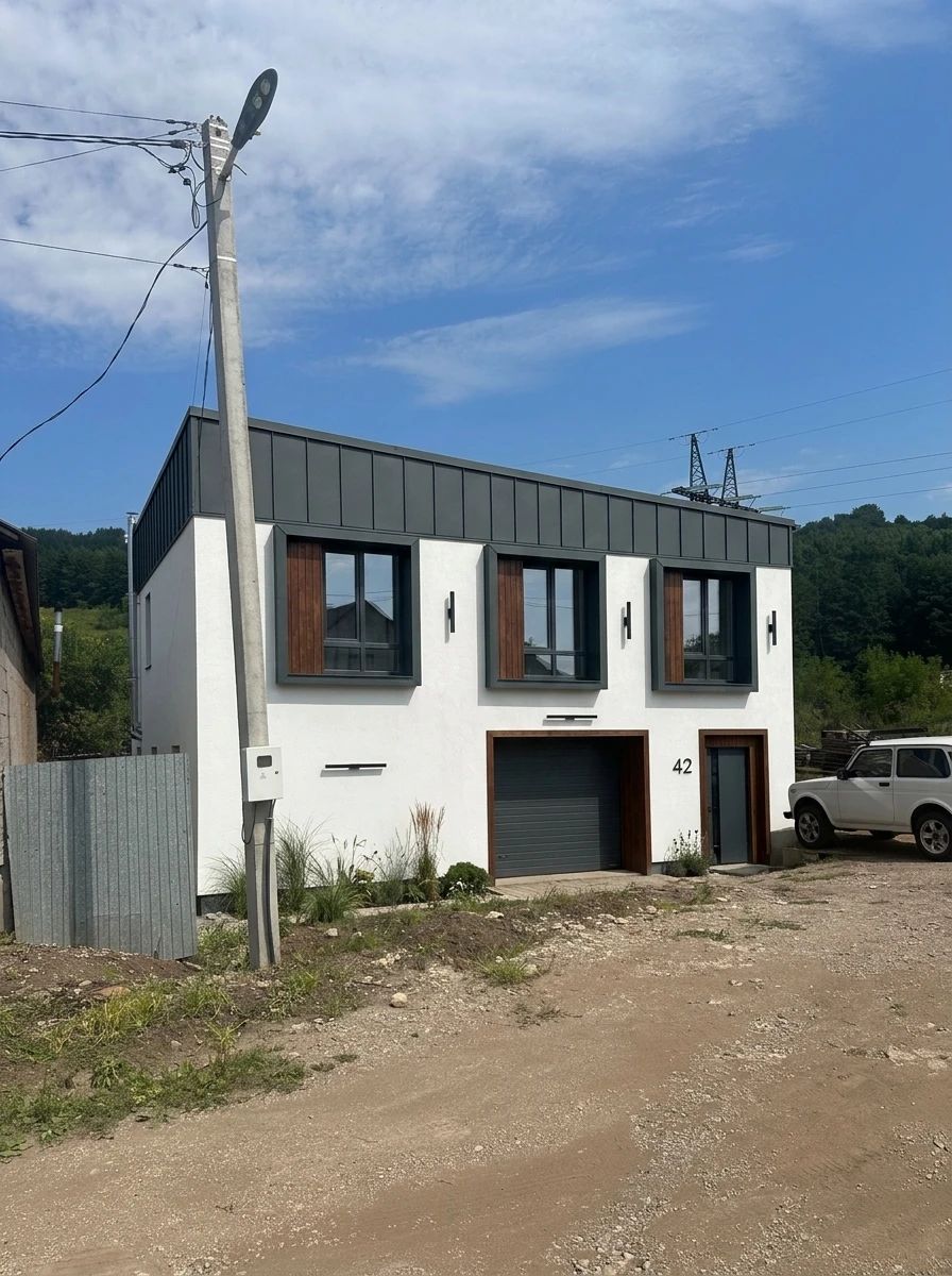 Дизайн фасада в стиле Барнхаус — Фасад от нейросети AI Facade