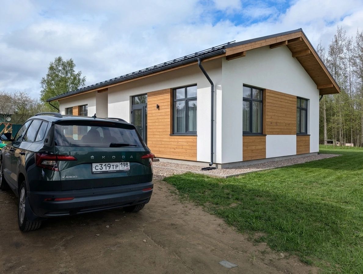 Дизайн фасада в стиле Скандинавский — Фасад от нейросети AI Facade