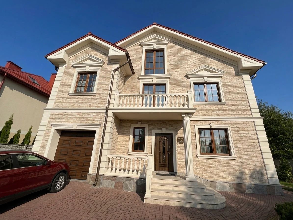 Дизайн фасада в стиле Неоклассика — фото фасада от нейросети AI Facade