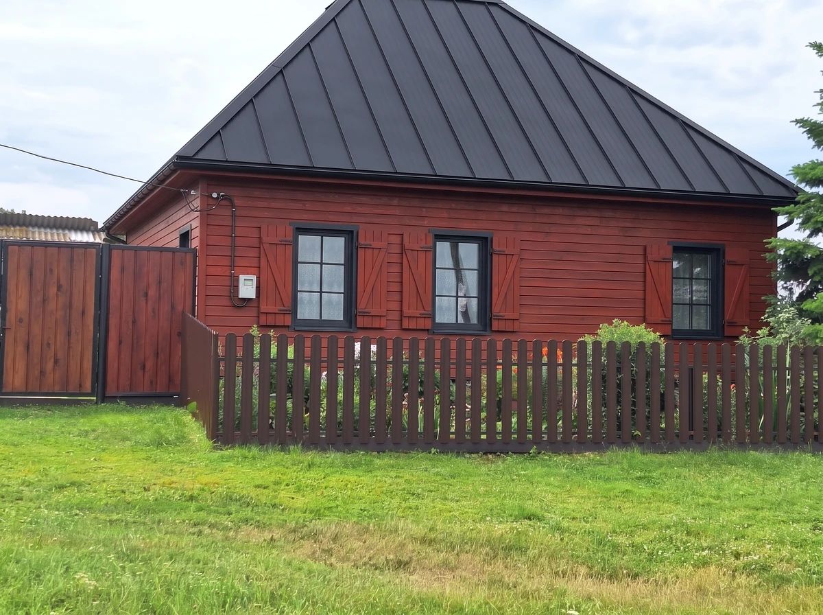 Дизайн фасада в стиле Барнхаус — Фасад от нейросети AI Facade