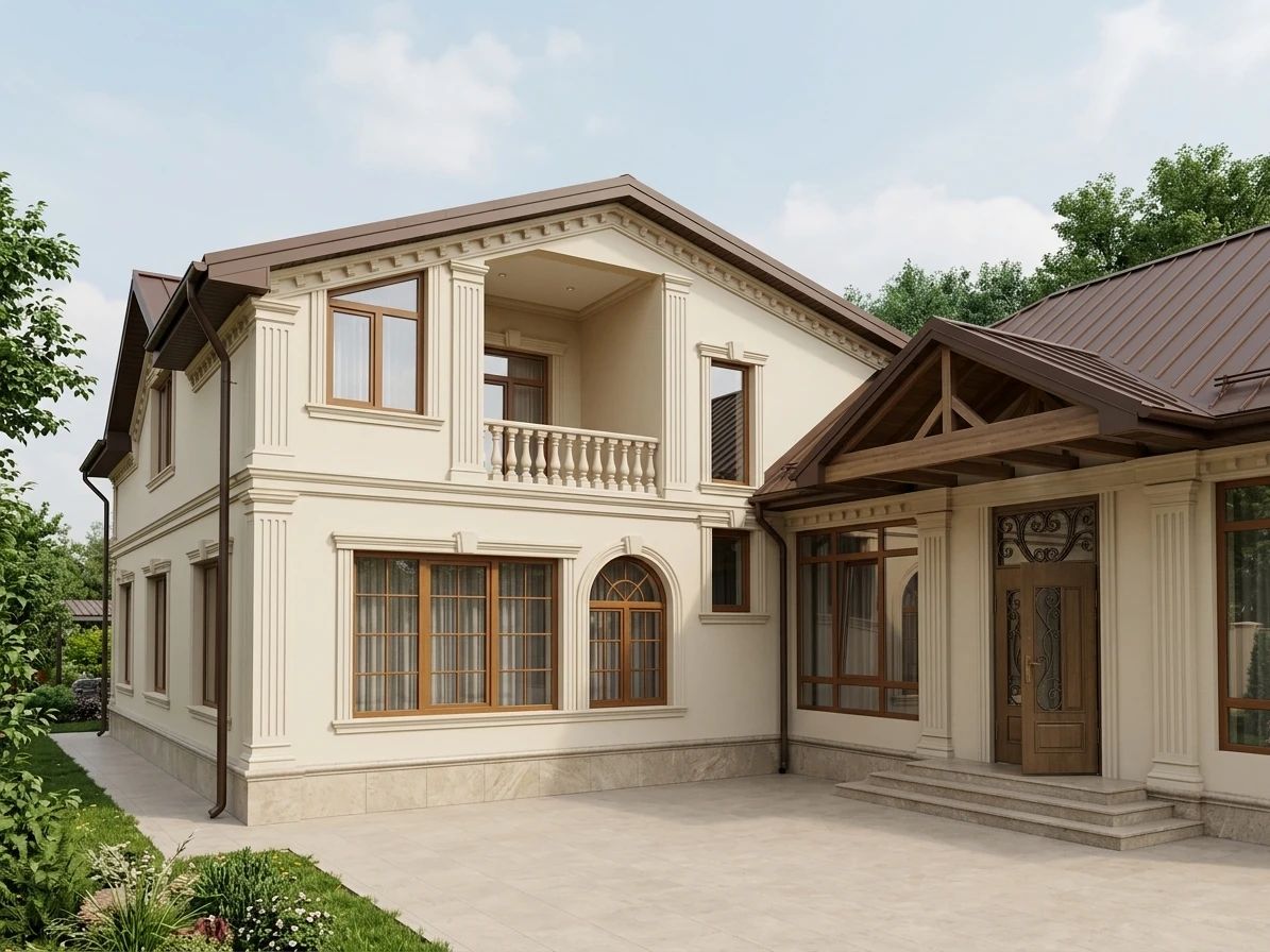 Дизайн фасада в стиле Неоклассика — фото фасада от нейросети AI Facade