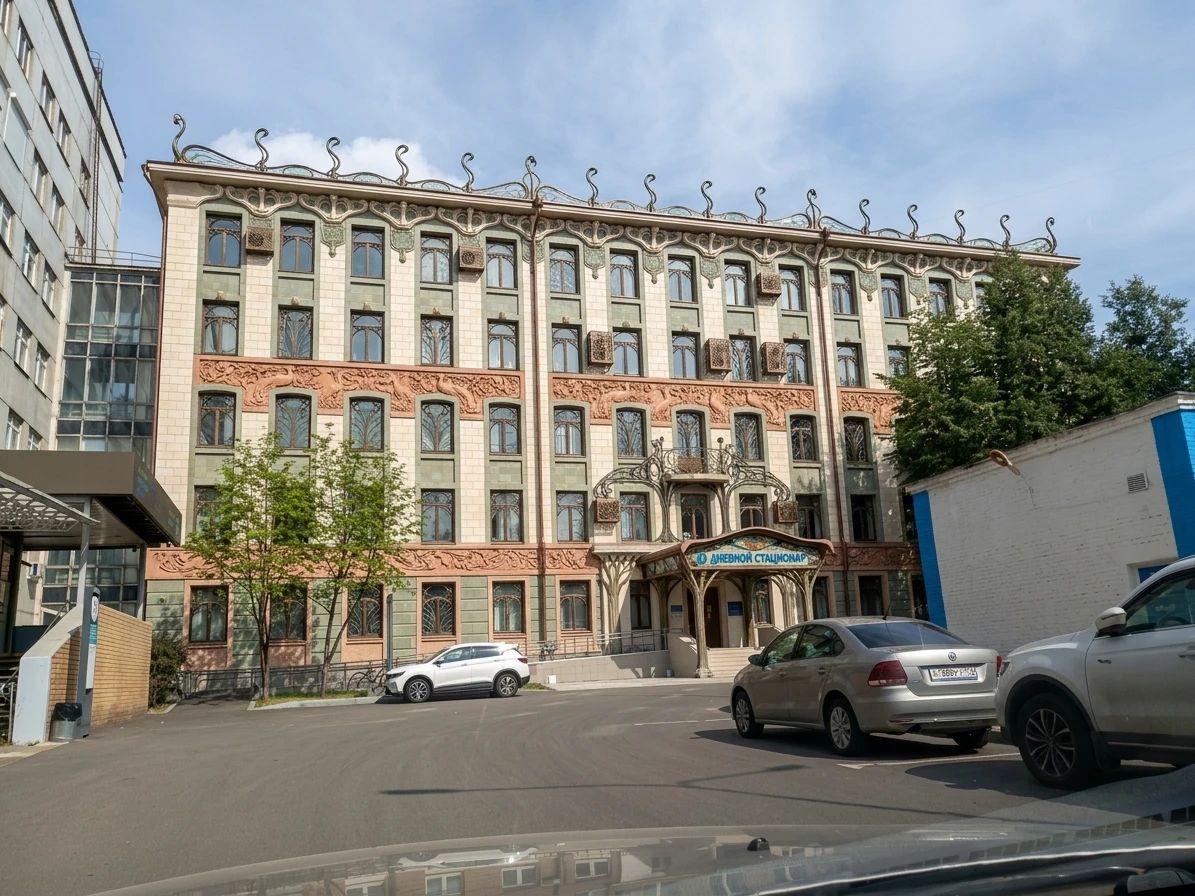 Дизайн фасада в стиле Модерн (ар-нуво) — фото фасада от нейросети AI Facade