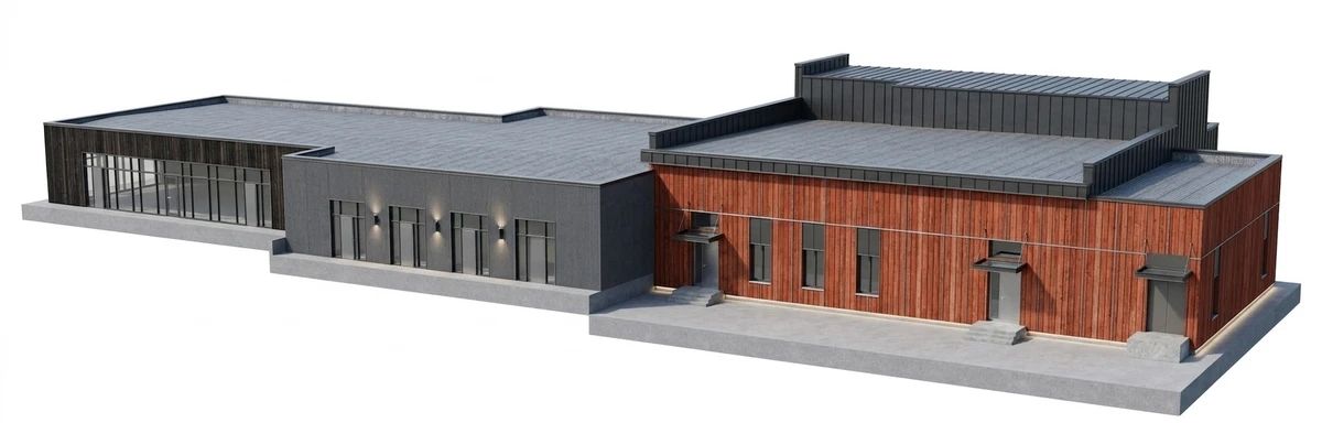 Дизайн фасада в стиле Барнхаус — Фасад от нейросети AI Facade