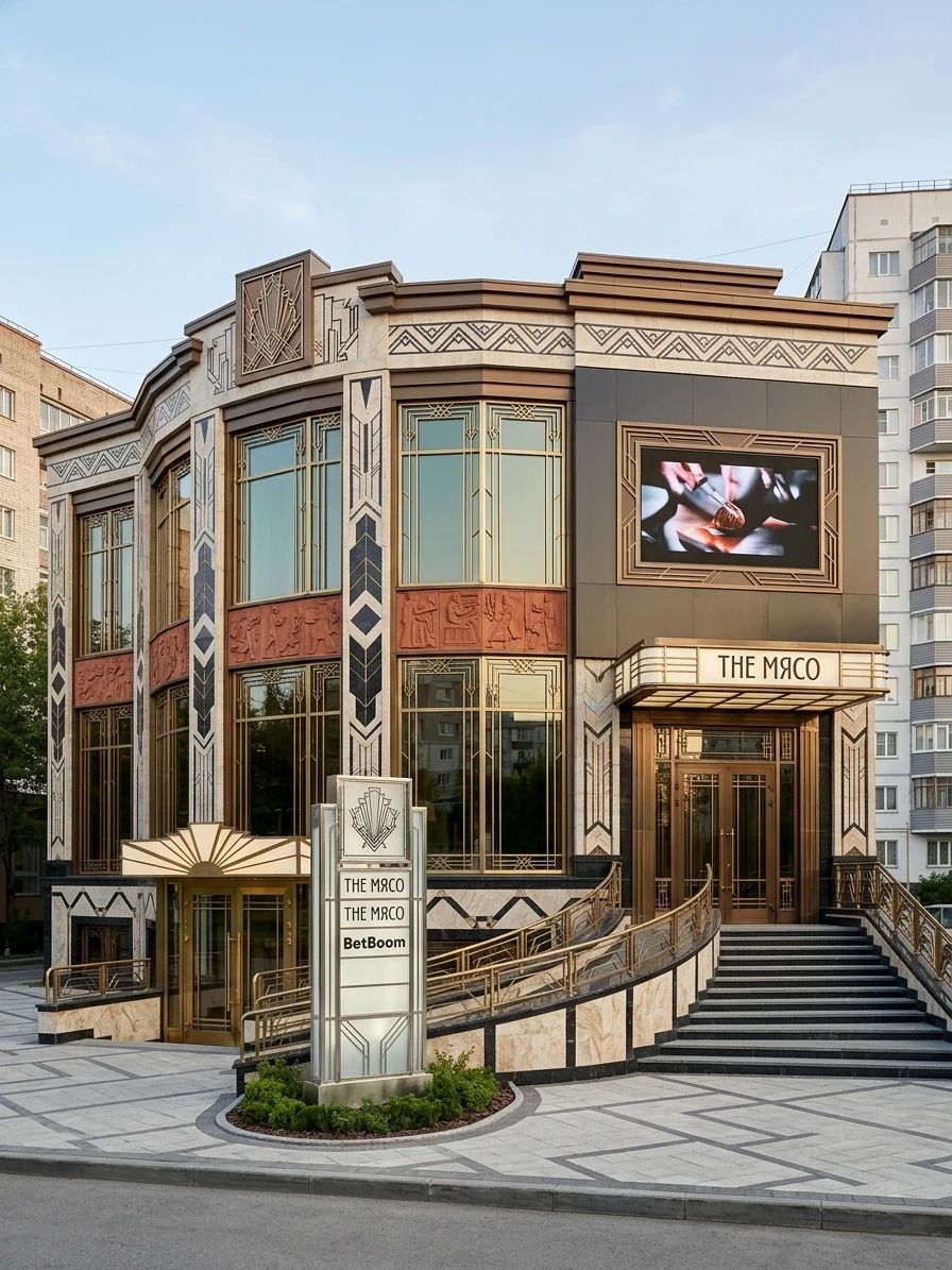 Дизайн фасада в стиле Ар-деко — Фасад от нейросети AI Facade
