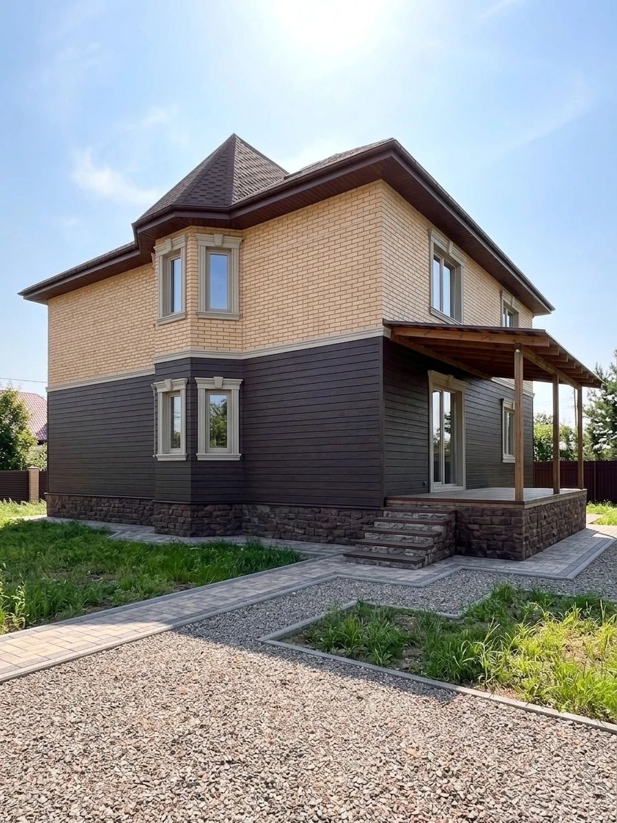 Дизайн фасада в стиле Скандинавский — Фасад от нейросети AI Facade