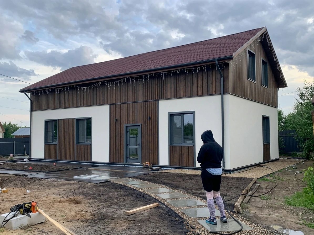 Дизайн фасада в стиле Скандинавский — Фасад от нейросети AI Facade