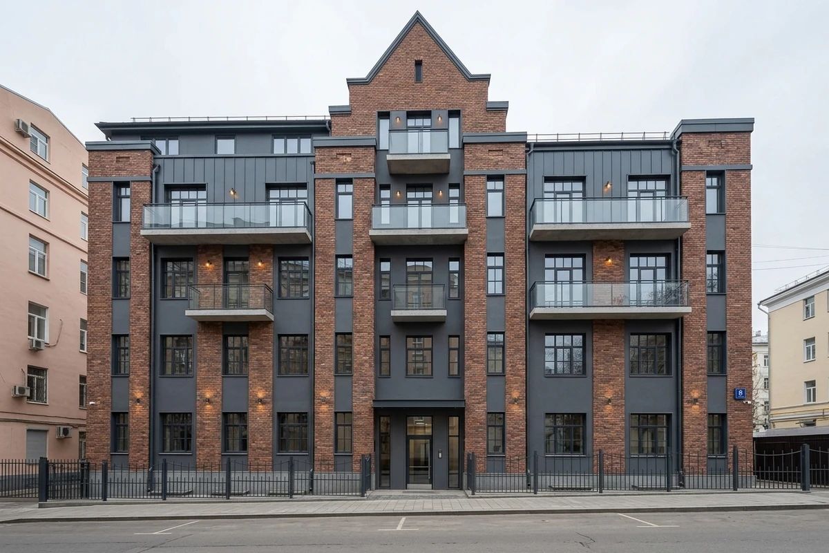 Дизайн фасада в стиле Лофт — Фасад от нейросети AI Facade