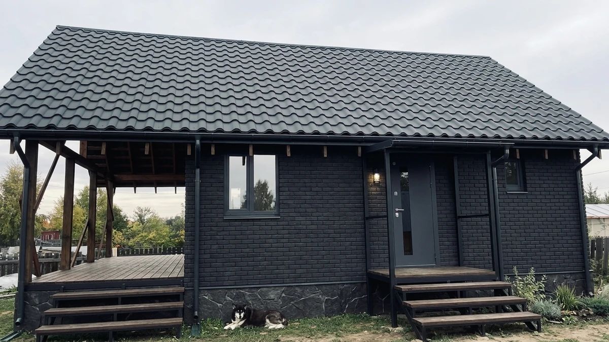 Дизайн фасада в стиле Лофт — Фасад от нейросети AI Facade
