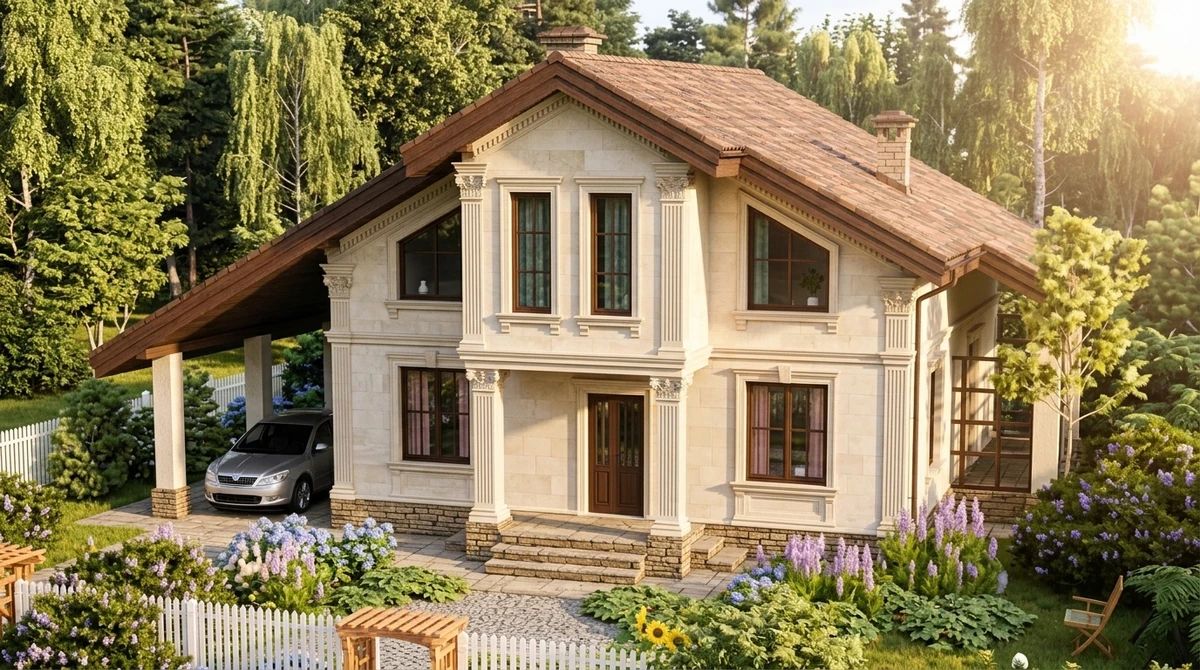 Дизайн фасада в стиле Классический — Фасад от нейросети AI Facade