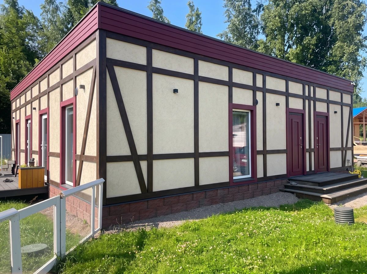 Дизайн фасада в стиле Фахверк — Фасад от нейросети AI Facade
