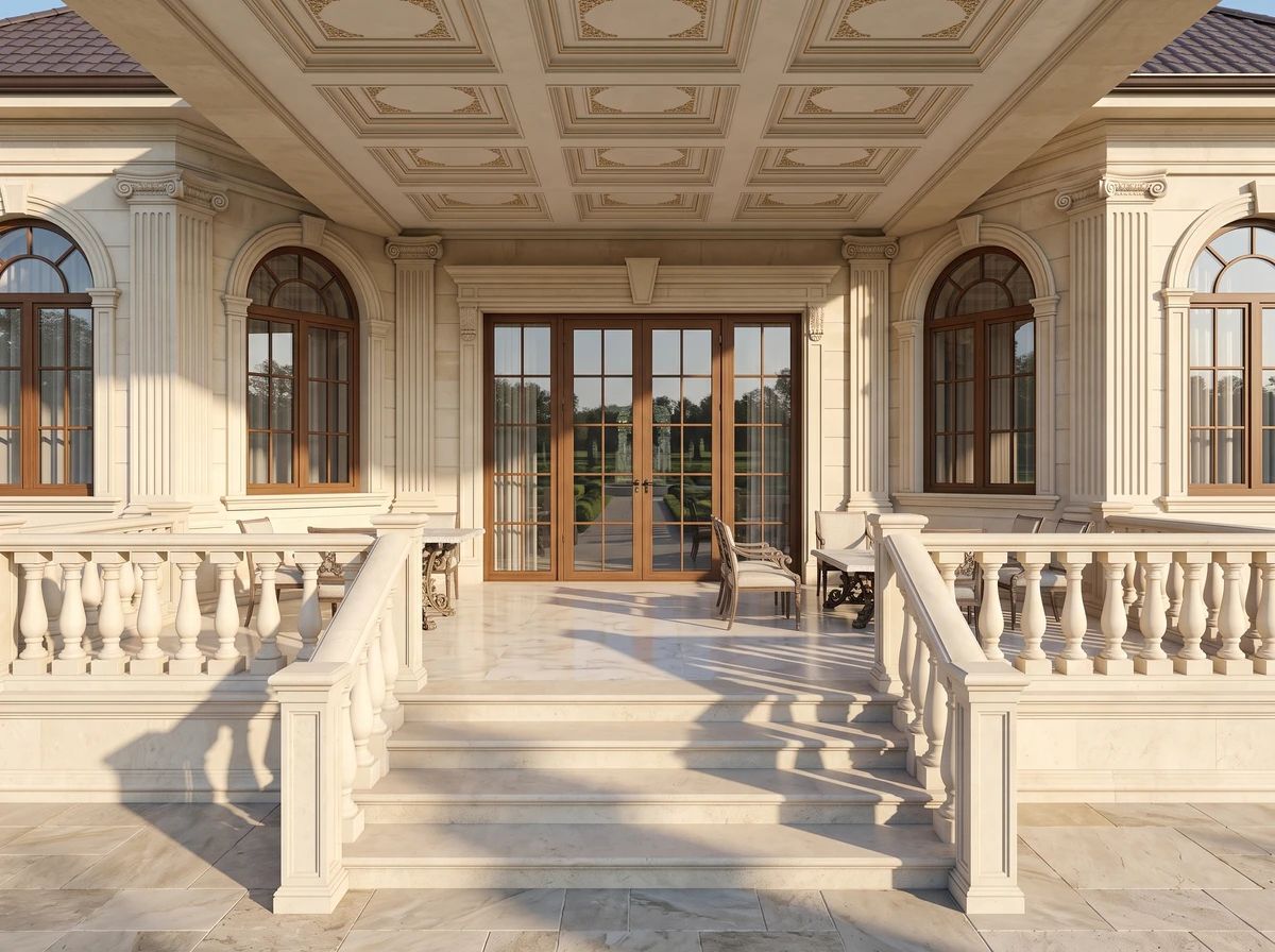 Дизайн фасада в стиле Неоклассика — фото фасада от нейросети AI Facade