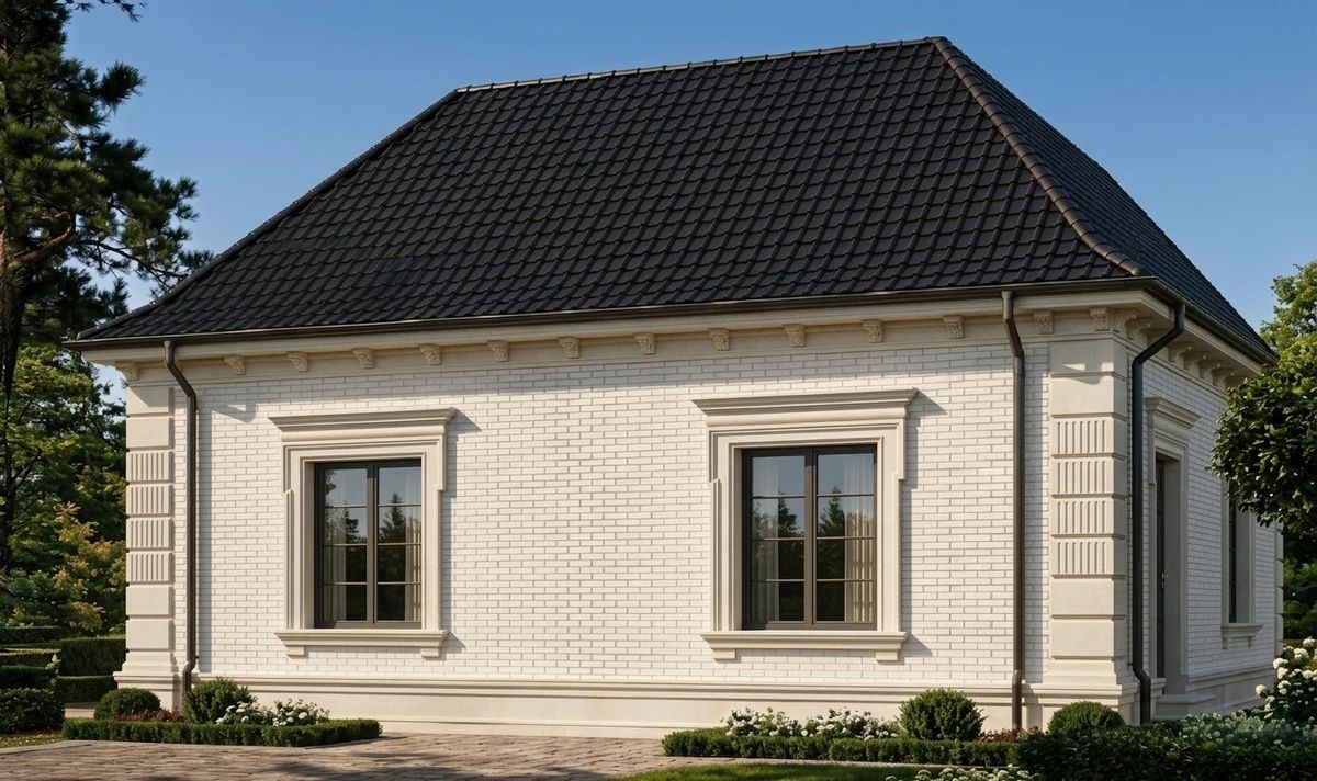 Дизайн фасада в стиле Неоклассика — фото фасада от нейросети AI Facade