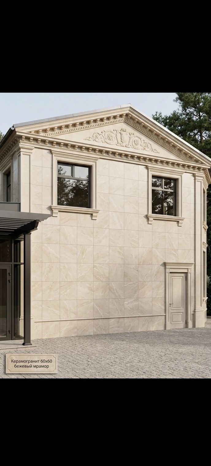 Дизайн фасада в стиле Неоклассика — фото фасада от нейросети AI Facade
