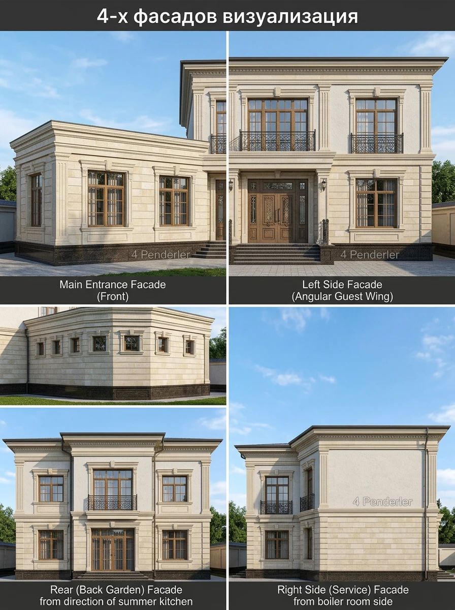 Дизайн фасада в стиле Классический — Фасад от нейросети AI Facade