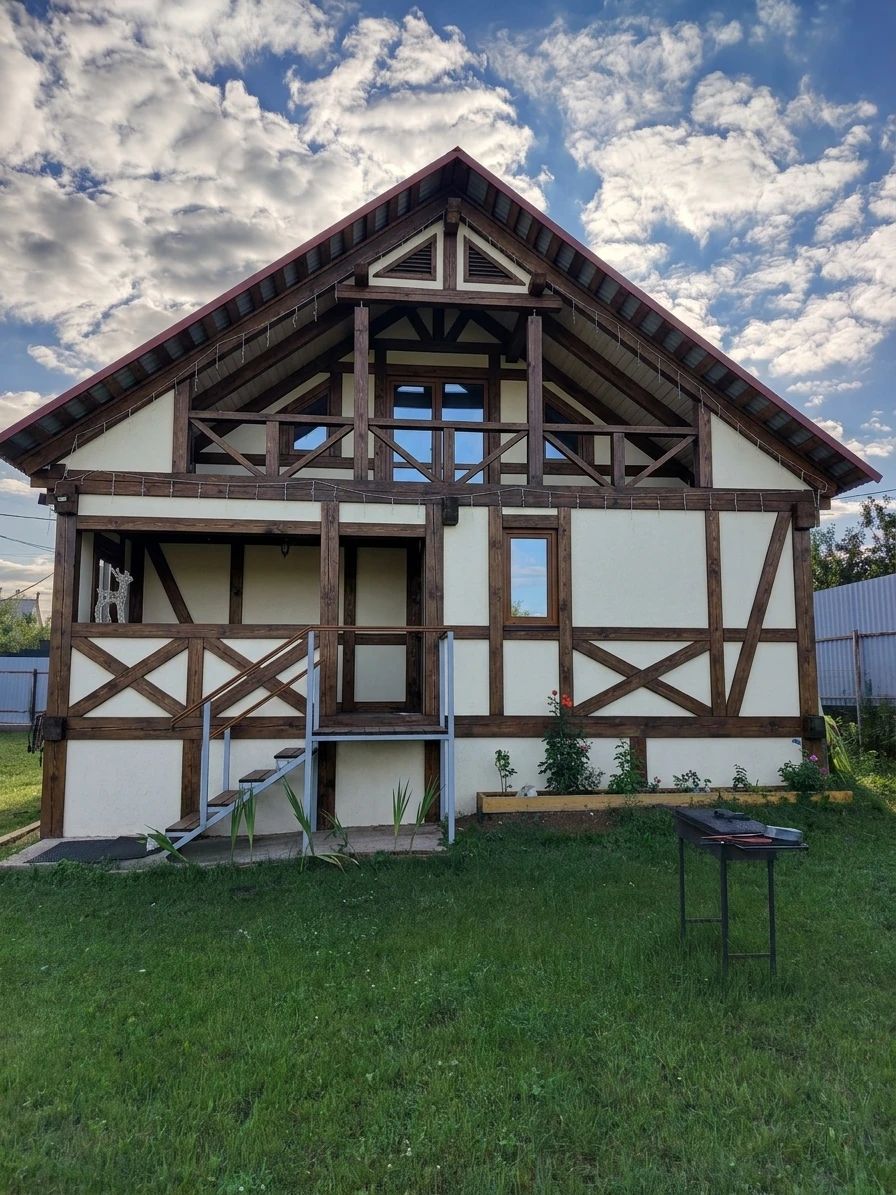 Дизайн фасада в стиле Фахверк — Фасад от нейросети AI Facade