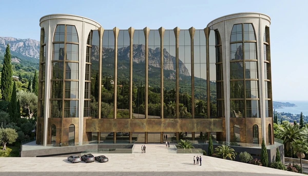 Дизайн фасада в стиле Контемпорари — Фасад от нейросети AI Facade