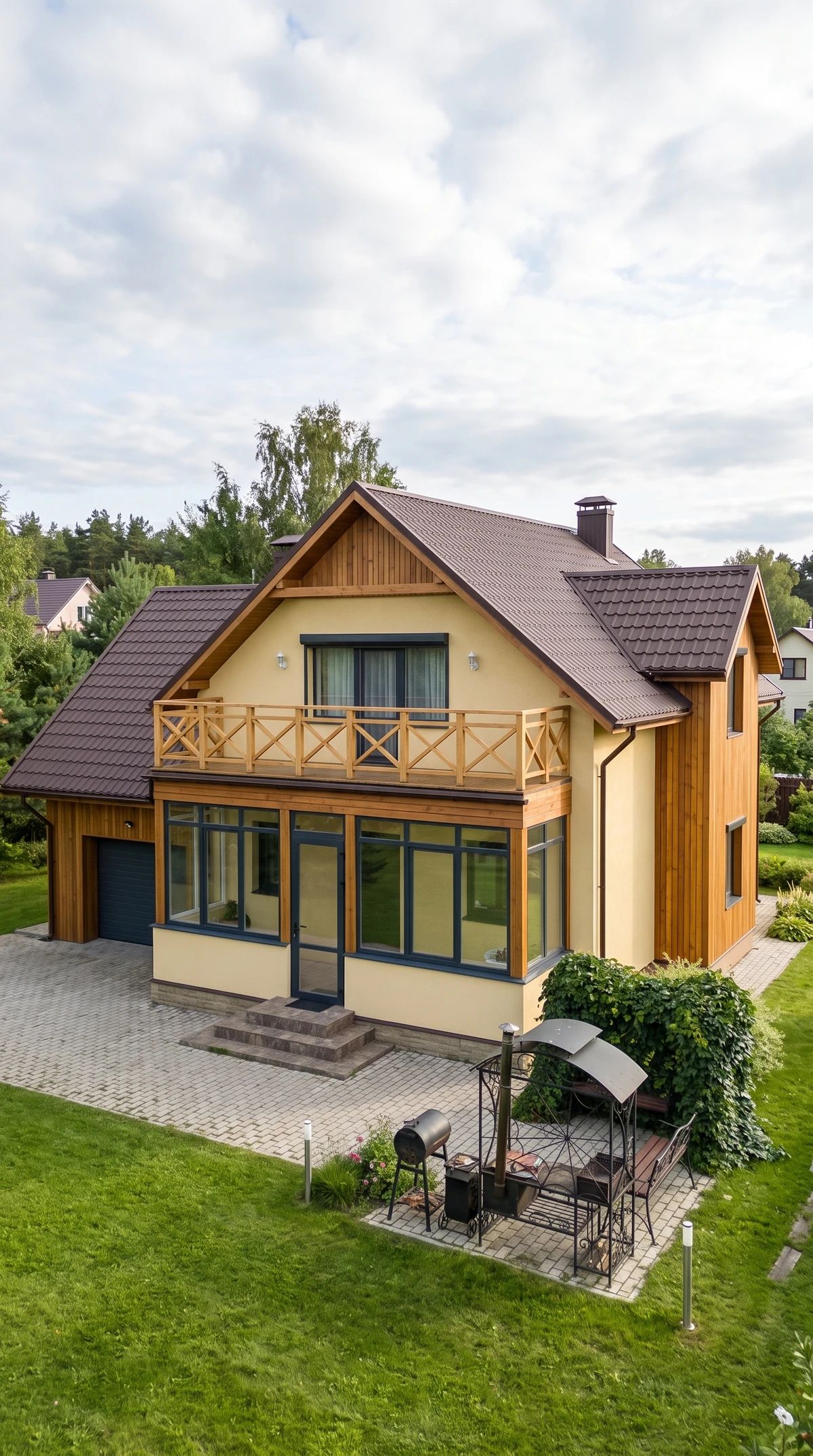 Дизайн фасада в стиле Скандинавский — Фасад от нейросети AI Facade