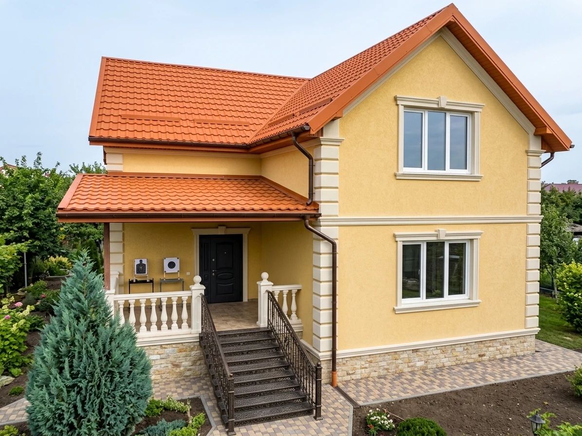 Дизайн фасада в стиле Неоклассика — фото фасада от нейросети AI Facade