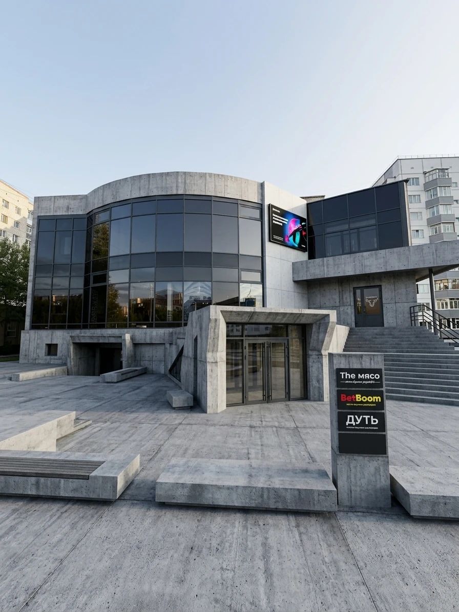Дизайн фасада в стиле Брутализм — Фасад от нейросети AI Facade