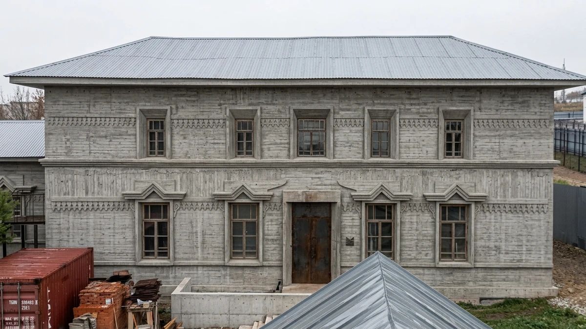 Дизайн фасада в стиле Брутализм — Фасад от нейросети AI Facade
