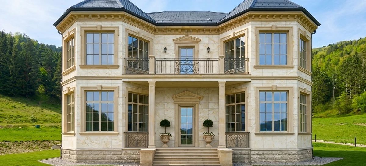 Дизайн фасада в стиле Неоклассика — фото фасада от нейросети AI Facade