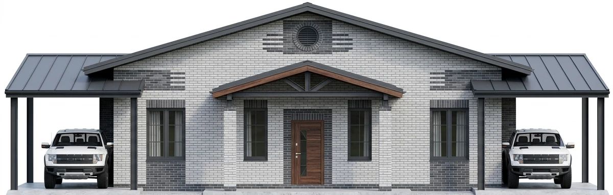 Дизайн фасада в стиле Лофт — Фасад от нейросети AI Facade
