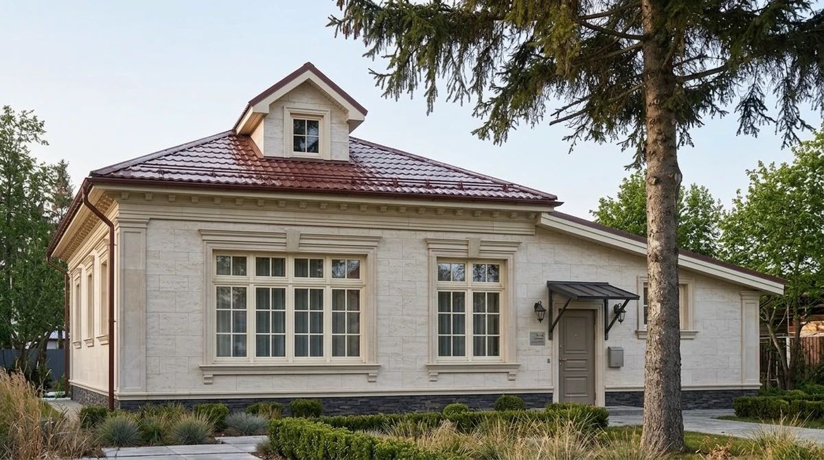 Дизайн фасада в стиле Неоклассика — фото фасада от нейросети AI Facade