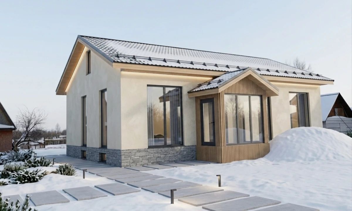 Дизайн фасада в стиле Скандинавский — Фасад от нейросети AI Facade