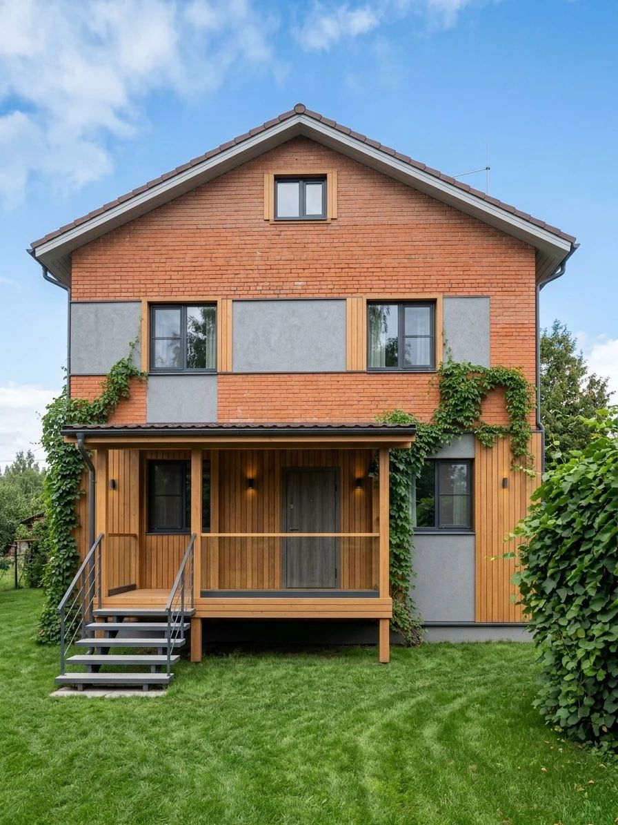 Дизайн фасада в стиле Скандинавский — Фасад от нейросети AI Facade