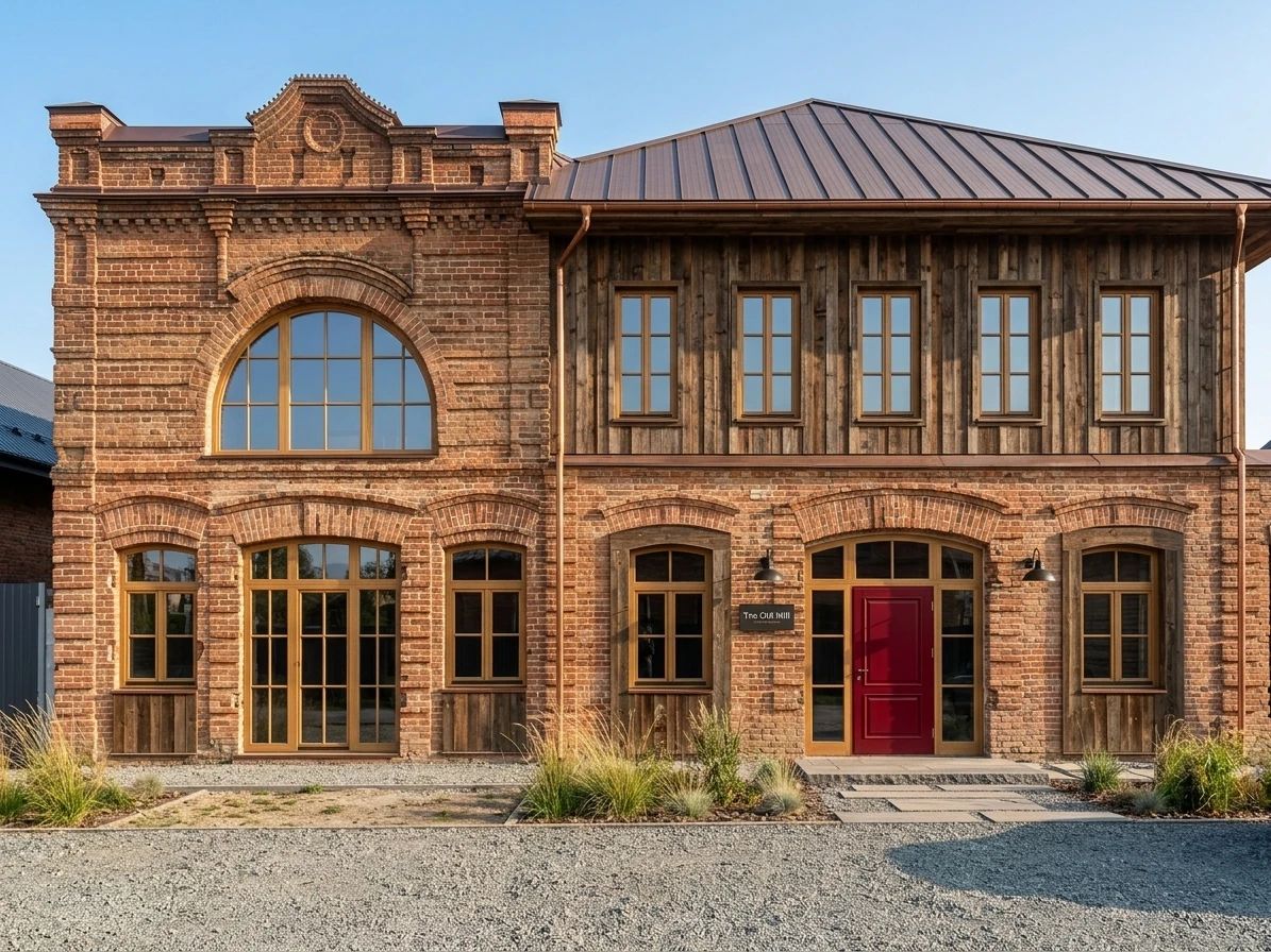 Дизайн фасада в стиле Барнхаус — Фасад от нейросети AI Facade