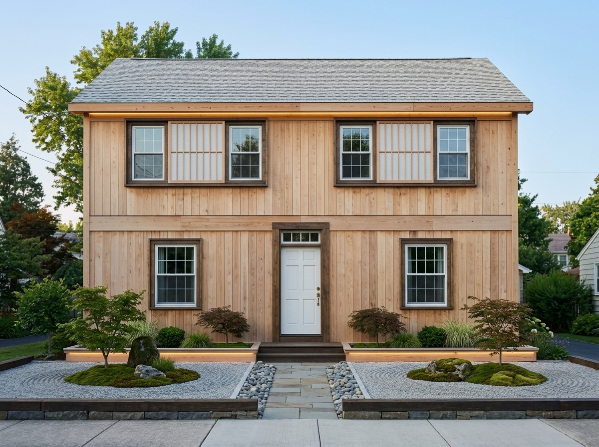 Японский минимализм стиль фасада