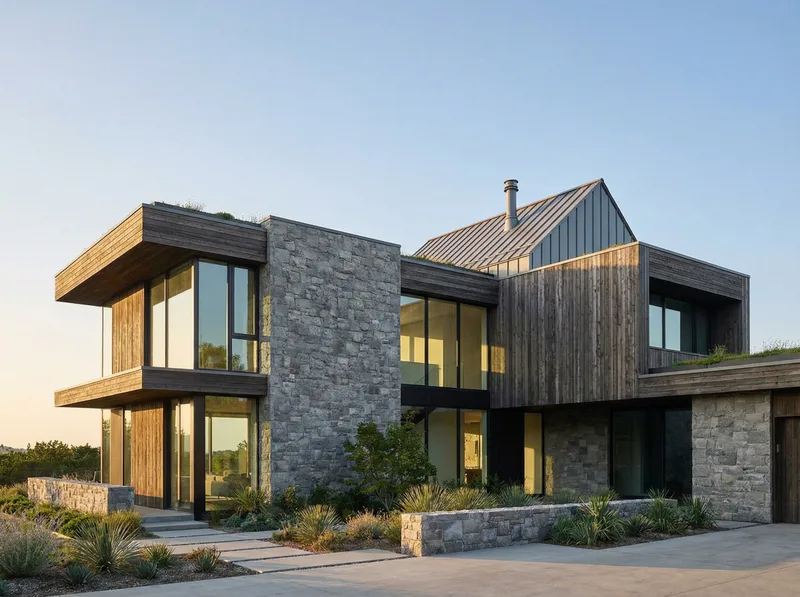 Дизайн фасада в стиле Современный — пример | AI Facade