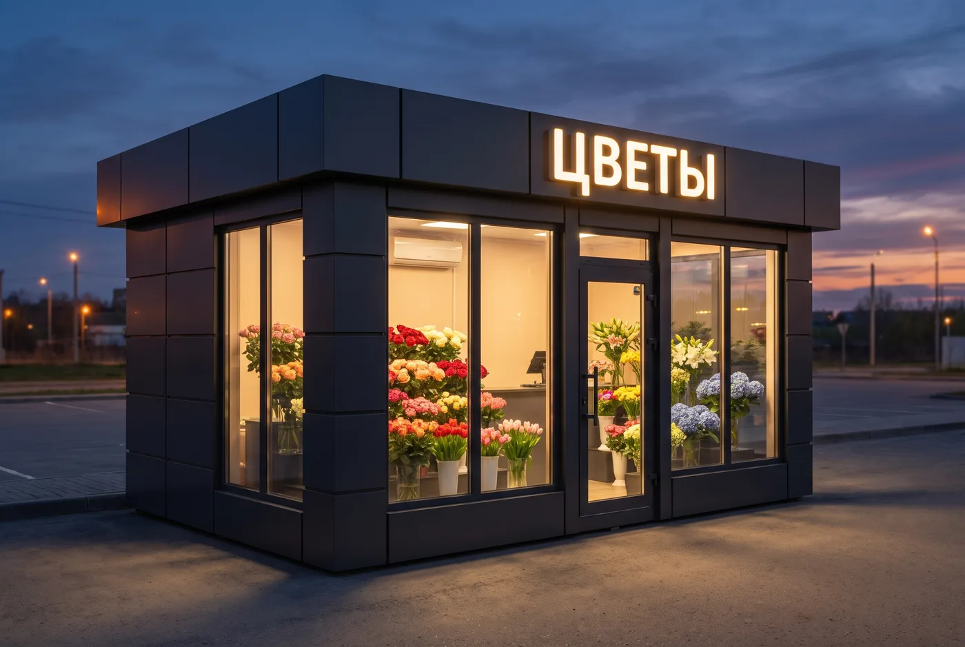 Дневной и вечерний вид сразу